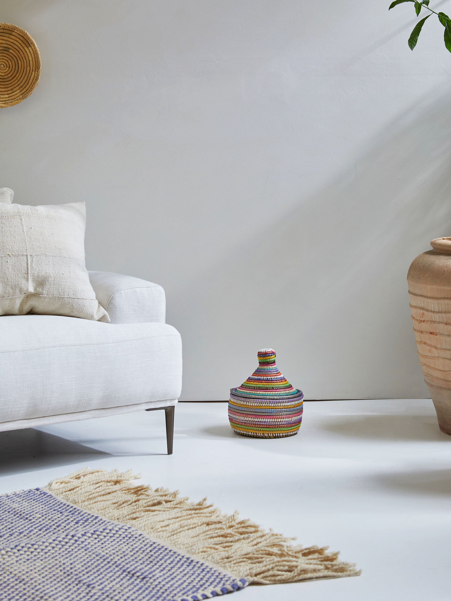 Flat Top Multi-Colored Baskets – Minda Living