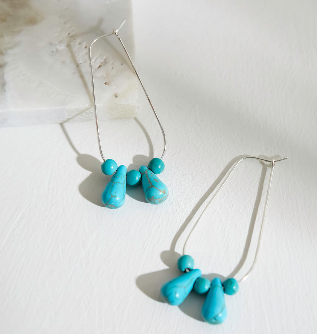 Turquoise Hoops 2.0