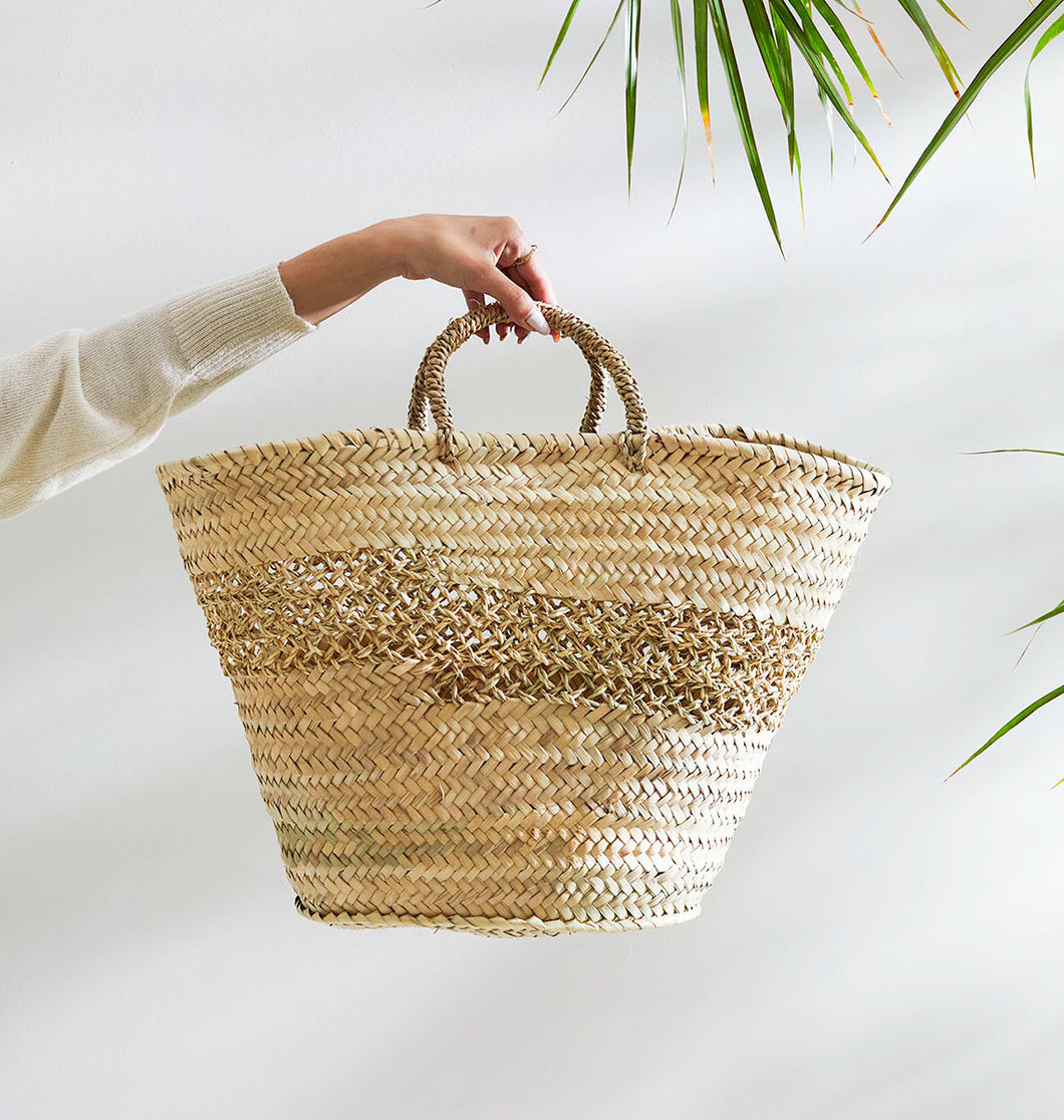 Flora Woven Tote Basket
